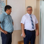 Глава Баганского района Алексей Алексеевич Воличенко с рабочим визитом посетил основную общеобразовательную школу в п. Водино
