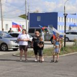 В с. Баган прошёл автопробег, посвященный Дню Государственного флага