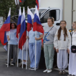 В с. Баган прошёл автопробег, посвященный Дню Государственного флага