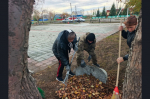 Забота о памяти: совместный субботник у мемориала